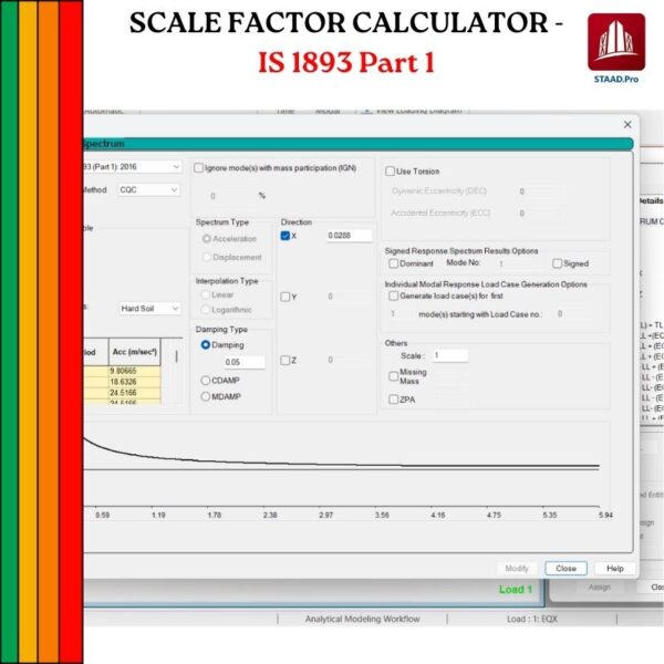 Scale Factor for Response Spectrum